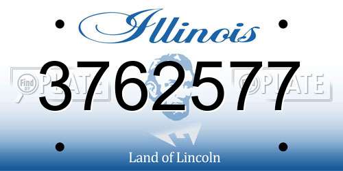 3762577 Illinois License Plate