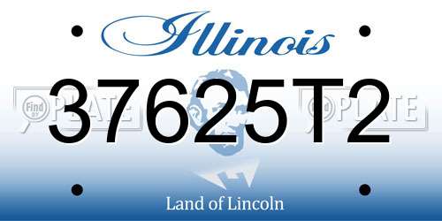 37625T2 Illinois License Plate