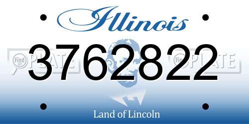 3762822 Illinois License Plate