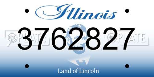 3762827 Illinois License Plate