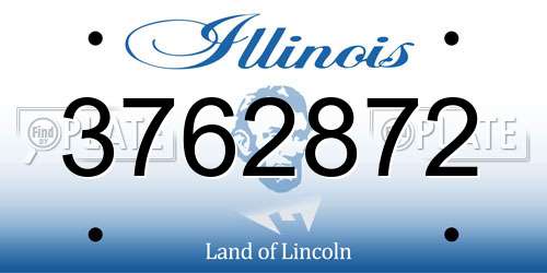 3762872 Illinois License Plate