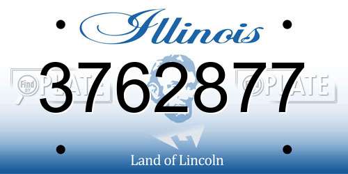 3762877 Illinois License Plate
