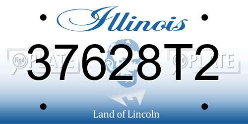 37628T2 Illinois License Plate