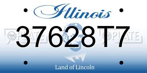 37628T7 Illinois License Plate