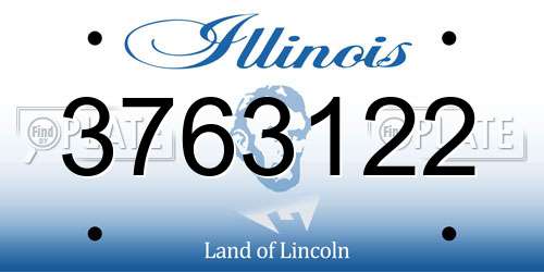 3763122 Illinois License Plate
