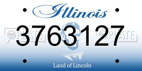 3763127 Illinois License Plate