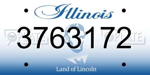 3763172 Illinois License Plate