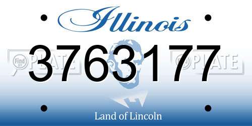 3763177 Illinois License Plate