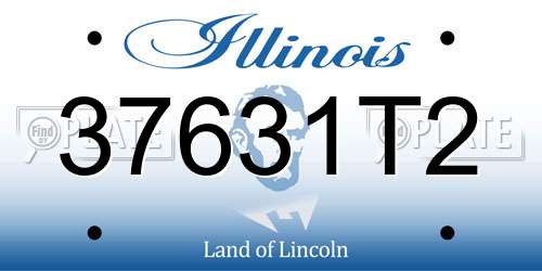 37631T2 Illinois License Plate