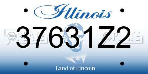 37631Z2 Illinois License Plate