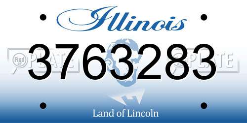 3763283 Illinois License Plate