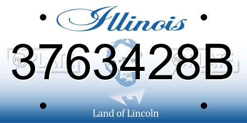 3763428B Illinois License Plate