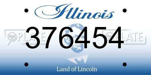 376454 Illinois License Plate