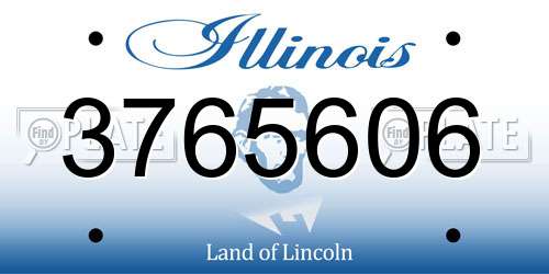 3765606 Illinois License Plate