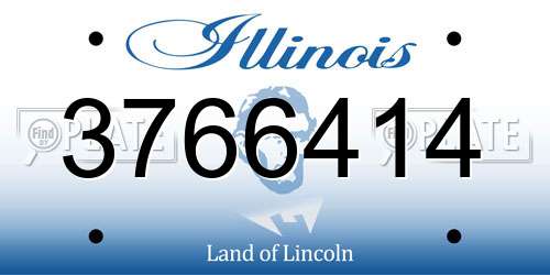 3766414 Illinois License Plate