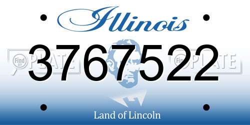 3767522 Illinois License Plate