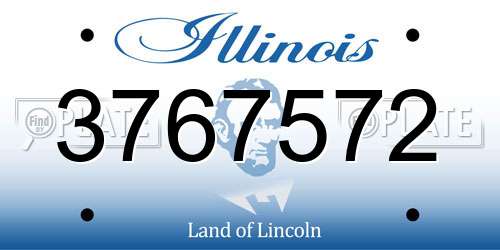 3767572 Illinois License Plate