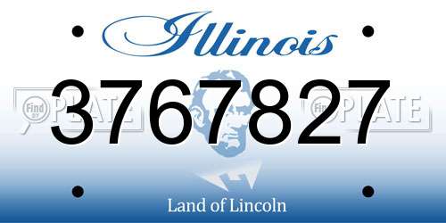 3767827 Illinois License Plate