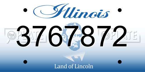 3767872 Illinois License Plate