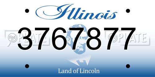 3767877 Illinois License Plate
