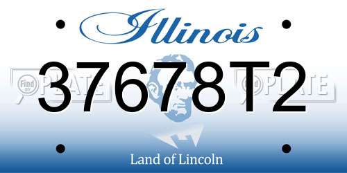 37678T2 Illinois License Plate