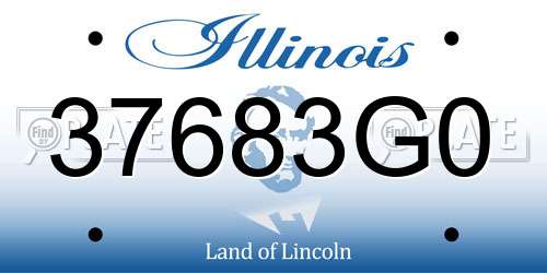 37683G0 Illinois License Plate