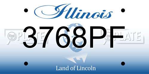 3768PF Illinois License Plate