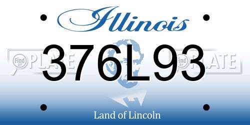 376L93 Illinois License Plate