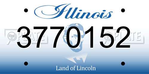 3770152 Illinois License Plate