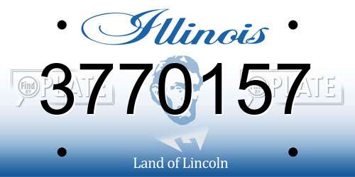 3770157 Illinois License Plate