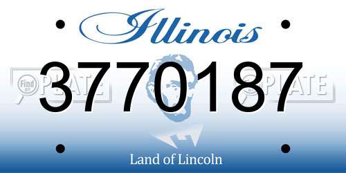 3770187 Illinois License Plate