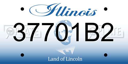 37701B2 Illinois License Plate
