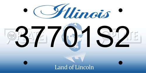 37701S2 Illinois License Plate
