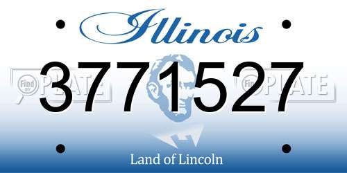 3771527 Illinois License Plate