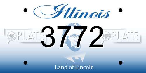 3772 Illinois License Plate