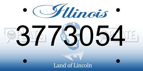 3773054 Illinois License Plate
