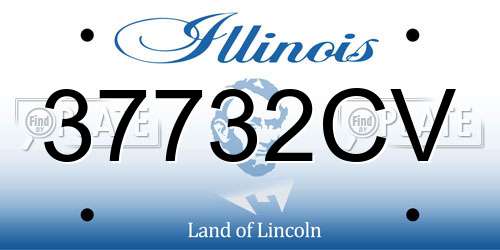37732CV Illinois License Plate