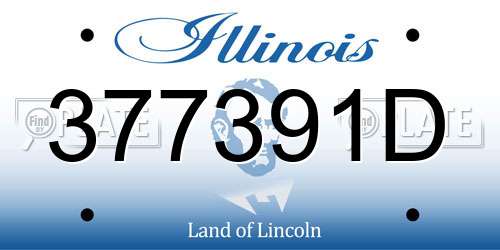 377391D Illinois License Plate