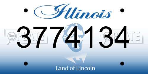 3774134 Illinois License Plate