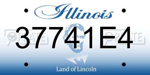 37741E4 Illinois License Plate