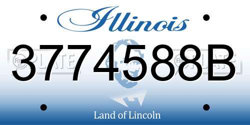 3774588B Illinois License Plate