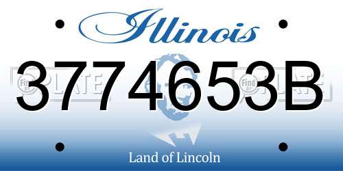 3774653B Illinois License Plate