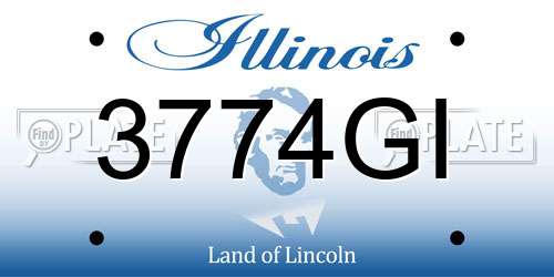 3774GI Illinois License Plate