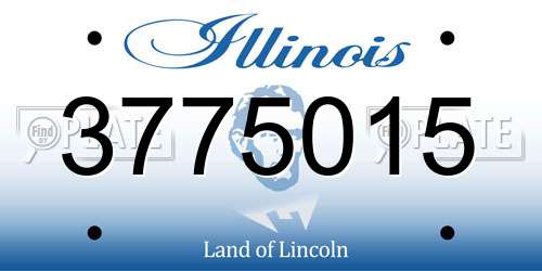 3775015 Illinois License Plate