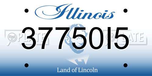 37750I5 Illinois License Plate