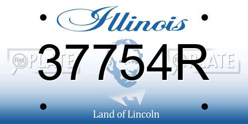 37754R Illinois License Plate