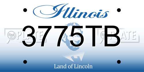 3775TB Illinois License Plate