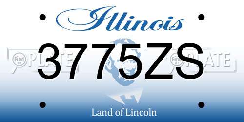 3775ZS Illinois License Plate
