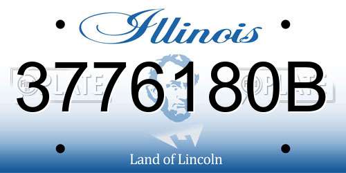 3776180B Illinois License Plate