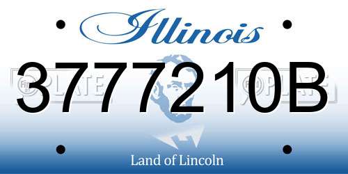 3777210B Illinois License Plate